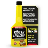 PowerMaxed Kühler Leck Stop 325 ml – Kühlerdichtmittel für undichte Kühlsysteme – Dichtet Mikrorisse & Leckagen zuverlässig ab – Schützt vor Überhitzung