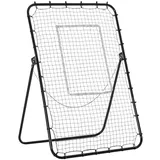 Homcom Fußball Rebounder PE-Netz, Eisen