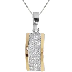 Kette mit Anhänger OSTSEE-SCHMUCK "Ostsee-Schmuck Kette mit Anhänger Sunny Exklusiv" Gr. 45, silber (silberfarben), Halsketten, Damen, 45cm, Silber 925 (Sterlingsilber), L: 42cm