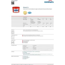 Remmers Kiesol C+ Silancreme Horizontalsperre Kellerabdichtung Mauerabdichtung 5 l