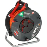 Brennenstuhl Garant V2 IP44 Kabeltrommel 50m outdoor, TÜV-Süd Zertifiziert (Made in Germany, Kabel in Signalfarbe orange, kurzfristiger Einsatz im Außenbereich)