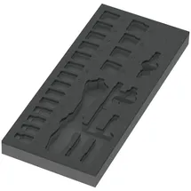 WERA Schaumstoffeinlage ohne Bestückung 172 x 392 x 30 mm schwarz