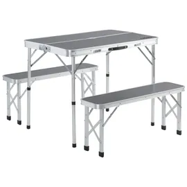 CASARIA Campingtisch Klappbar mit Bänken Grau