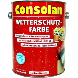 Consolan Wetterschutz-Farbe 2,5 l weiß seidenglänzend