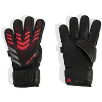 adidas Predator Match Fingersave Torwarthandschuhe - Black / Black / Lucid Red - 8