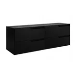 Waschtischunterschrank - 120 Cm - Schwarz - Modernes Design - 4 Praktische Schubladen