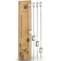 Buddy's · BBQ · ESTD.2018 · Grillspieß 41,5 cm Edelstahl weiß