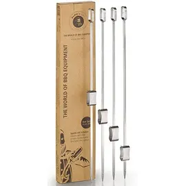 Buddy's · BBQ · ESTD.2018 · Grillspieß 41,5 cm Edelstahl weiß