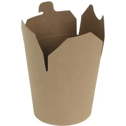 DeinPack Asia Box Take Away Box to Go Box 1000 Asia Nudelbox Pappe braun 650ml