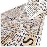 ANRO Küchenteppich Küchenläufer Teppich Läufer Küche abwischbar rutschfest Design Newspaper 100 x 52cm