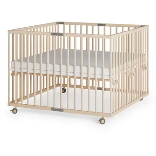 Sämann – make a difference. Laufgitter, Natur, Holz, Echtholz,Buche, 100x74x100 cm, Babymöbel, Laufstall Baby