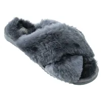 ESTRO Lammfell Hausschuhe Damen Warm - Lammfell Hausschuhe Herren Leder Winter Pantoffeln Damen INTIMO (39, Stahl 2) - 39 EU