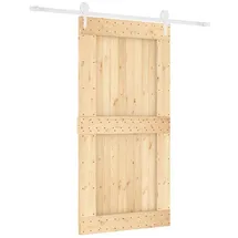 vidaXL Schiebetür rechts 100 x 210 cm Braun/Weiß