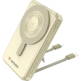 Verbatim 32274, Powerbank Lithium Polymer (LiPo), 10000 mAh, Kabelloses Aufladen, Gold