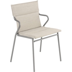 Lafuma Mobilier Gartenstuhl Ancone, latte Stoff Beige Sand