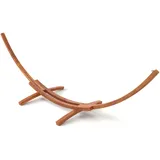 XL Outdoor Hängemattengestell 400 cm, Holz Eukalyptus wetterfest, Gestell Madagaskar braun ohne Hängematte