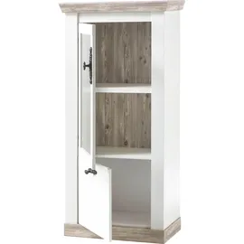 Home Affaire Vitrine HOME AFFAIRE "Florenz", weiß (pinie weiß), B:70cm H:146cm T:37cm, Schränke, Vitrine, im romantischen Landhaus-Look, Höhe 146 cm