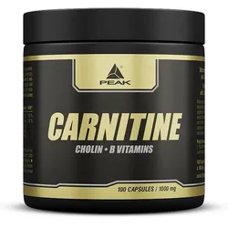 PEAK Carnitin - 100 Kapseln I 50 Portionen I L-Carnitin + Cholin I Energie - Fettstoffwechsel I Diätunterstützung I Fatburner 100 g