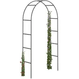 Relaxdays Rosenbogen 240 x 140 x 38 cm Schwarz