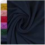 MAGAM-Stoffe Stoff "Elias", Sweatstoff innen angeraut weich uni einfarbig ÖKO-TEX Meterware 50cm blau