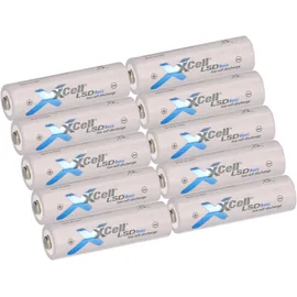 XCell 10x XCell Mignon AA Akku LSD Basic Ni-MH 1,2V 2100mAh
