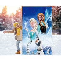 Frozen Prinzessin Foto Tür Banner, gefrorene Geburtstagsparty-Dekoration, riesiger Stoff, lustiges Winter-Foto-Banner, Requisite für Mädchen, gefrorene Party-Dekorationen