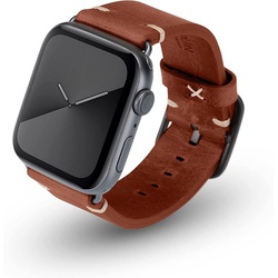 JT Berlin Smartwatch-Armband Watchband Alex Vintage, [Apple Watch Ultra / Series 4-8 Echtleder-Armband] braun|grau (180mm – 225mm)