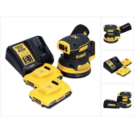 DeWalt DCW 210 D2 Akku Exzenterschleifer 18 V 125 mm inkl. 2x Akku 2,0 Ah + Ladegerät