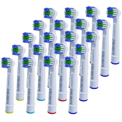 Folio24 - Aufsteckbürsten kompatibel mit Oral-B elektrischen Zahnbürsten Zahnbürste 20 St weiss