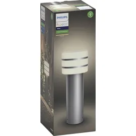 Philips Sockelleuchte Aluminium 40,0 cm inkl. E27 LED-Lampe silber