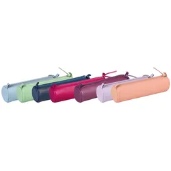 Clairefontaine 6x Schlampermäppchen gefärbtes Leder Ø5,5x22cm pistaziengrün - 410160C