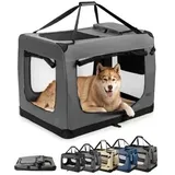 LIONTO Hundetransportbox faltbar - grau