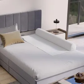 Juskys Rausfallschutz Weiß, Textil, 18x130 cm, Kindersicherheit