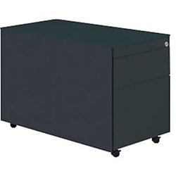 Schubladencontainer mit Rollen, 570x800, 1 Schub, 1 Hängereg., anthrazit