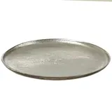 MARELIDA Dekoteller Dekotablett Kerzenteller Aluminium D: 30cm silber