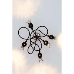 serien lighting Poppy Wandleuchte mit 5 Armen 5 Arme | schwarzviolett | schwarz