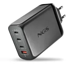 ngs BUD 240W 240 W, 4 Ports, USB Ladegerät, Schwarz