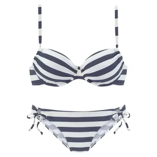 VENICE BEACH Bügel-Bikini Damen marine-weiß Gr.38 Cup D