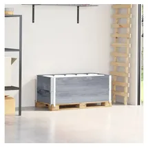 vidaXL Paletten-Aufsatzrahmen 2 Stk. 100 x 50 cm Grau Holz
