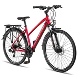 Licorne Bike Premium Touring Trekking Bike in 28 Zoll - Fahrrad für Jungen, Mädchen, Damen und Herren - 21 Gang-Schaltung - Mountainbike - Crossbike