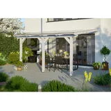 SKANHOLZ Terrassenüberdachung Andria 434 x 400 cm weiß