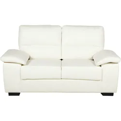 2-Sitzer Sofa Kunstleder creme VOGAR