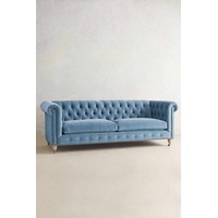 JVmoebel Chesterfield-Sofa, Chesterfield Design Luxus Polster Sofa Couch blau