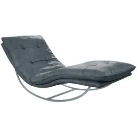 W.Schillig Relaxliege daily dreams Leder 75 x 85 x 169 cm Blau mit Kissen