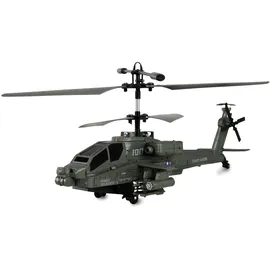 AMEWI Apache AH-64 Helikopter Koaxial 3,5-Kanal RTF inkl. Fernsteuerung, Akku, Ladekabel, 250mm, Dunkelgrün