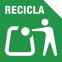 Fluid ES004 96 x Aufkleber Etiketten Spanien Recicla Grün Verpackungen aus Glas