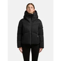 khujo Damen kurze Winterjacke warme Steppjacke mit großer Kapuze Milly Black Gr. XXL - XXL