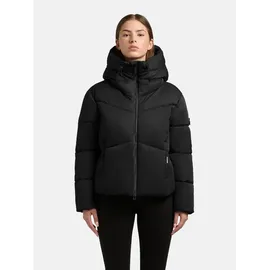 khujo Damen kurze Winterjacke warme Steppjacke mit großer Kapuze Milly Black Gr. XXL - XXL