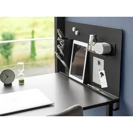 Yamazaki Magnetwand für den Schreibtisch, schwarz, Metall, 58x46x5 cm Arbeitszimmer, Schreibtische, Bürotische