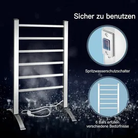 Costway Handtuchwärmer 2 in 1 Aluminium 100W